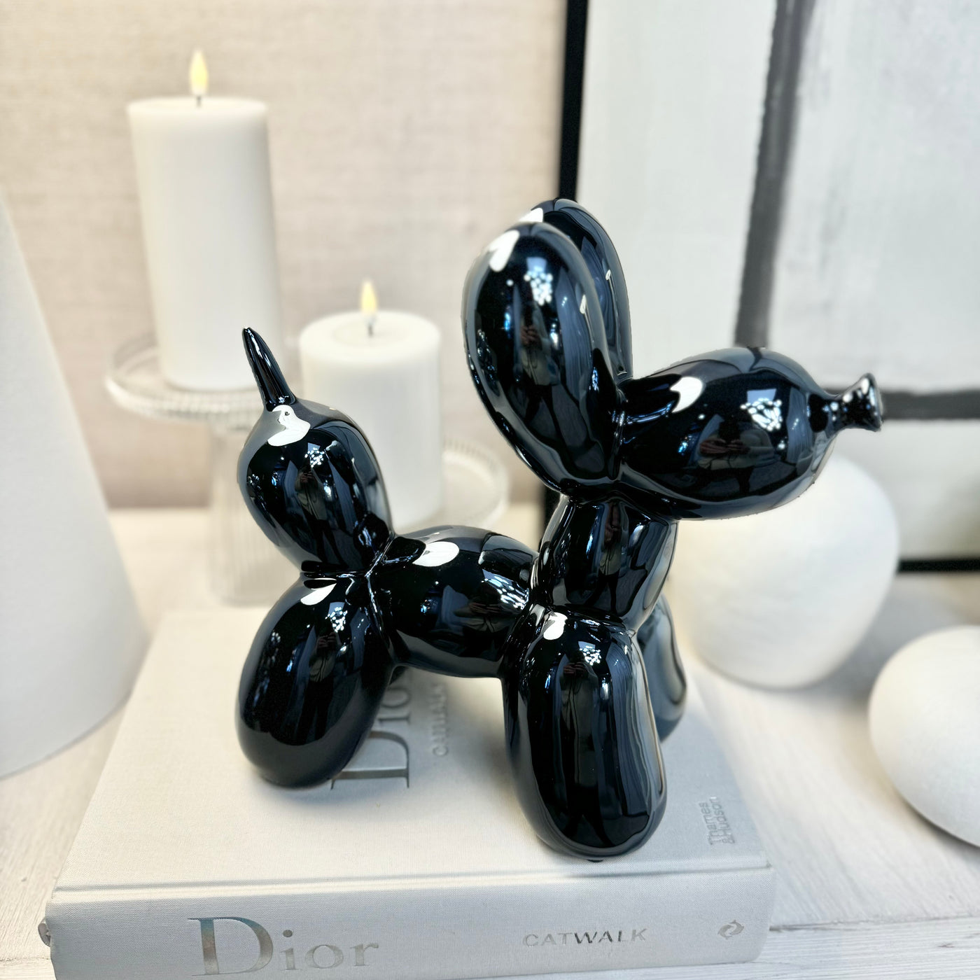 Dark Grey Balloon Dog Lge