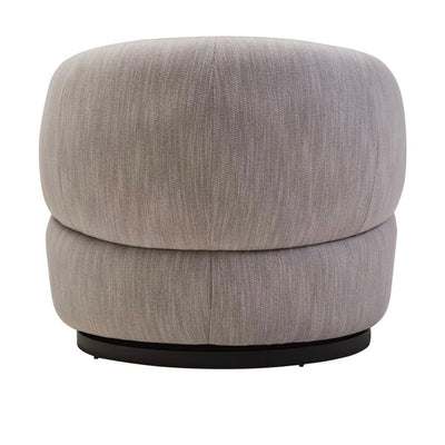 Bordo Textured Grey Curved Swivel Chair