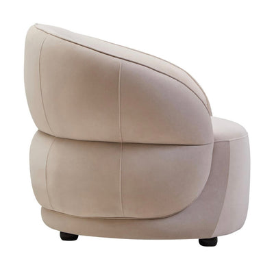 Darla Stone Velvet Curved Chair