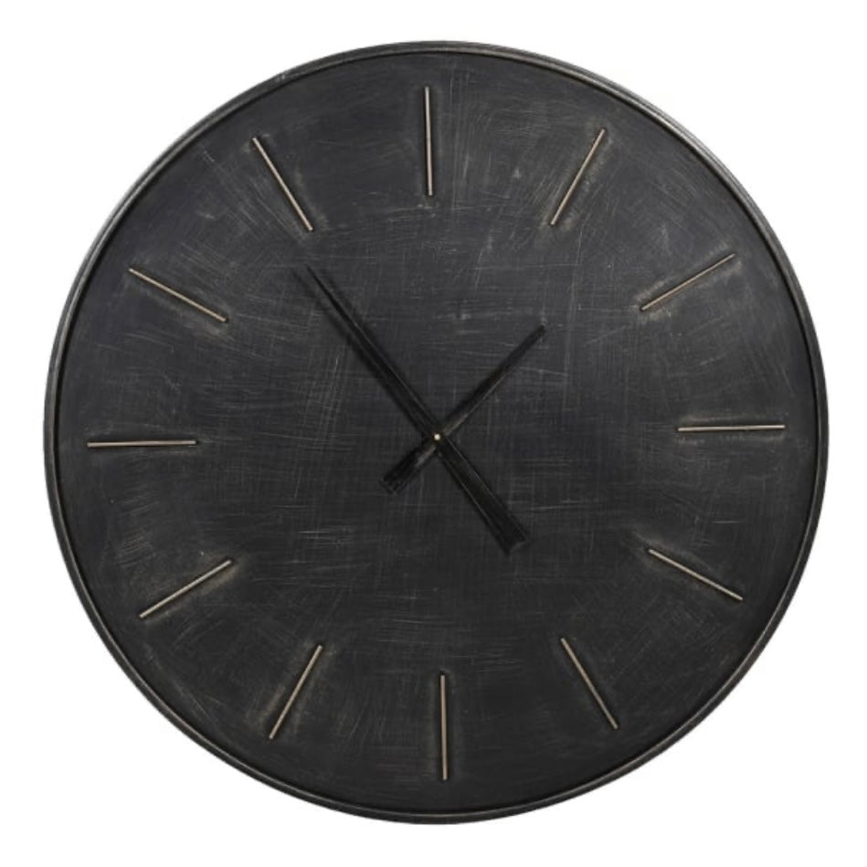 Large Black Metal Roman Numerals Clock
