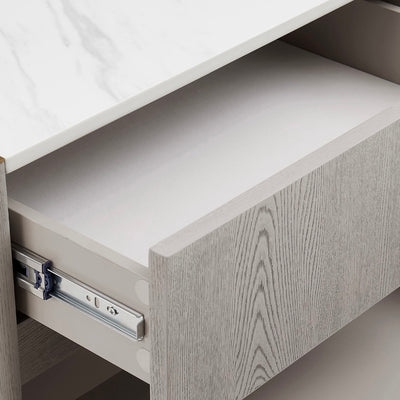 Mondello 2 Drawer Bedside Table Washed Oak