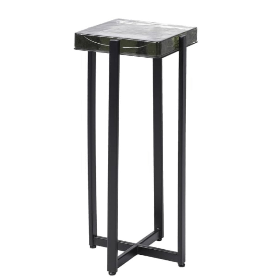 Ice Block Glass Side Table
