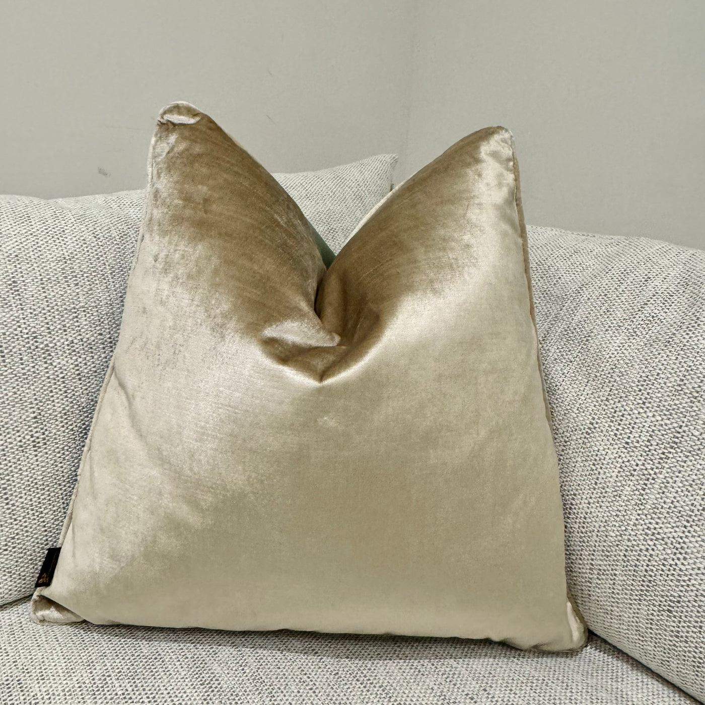 Double Sided Velvet Sage/Gold Cushion