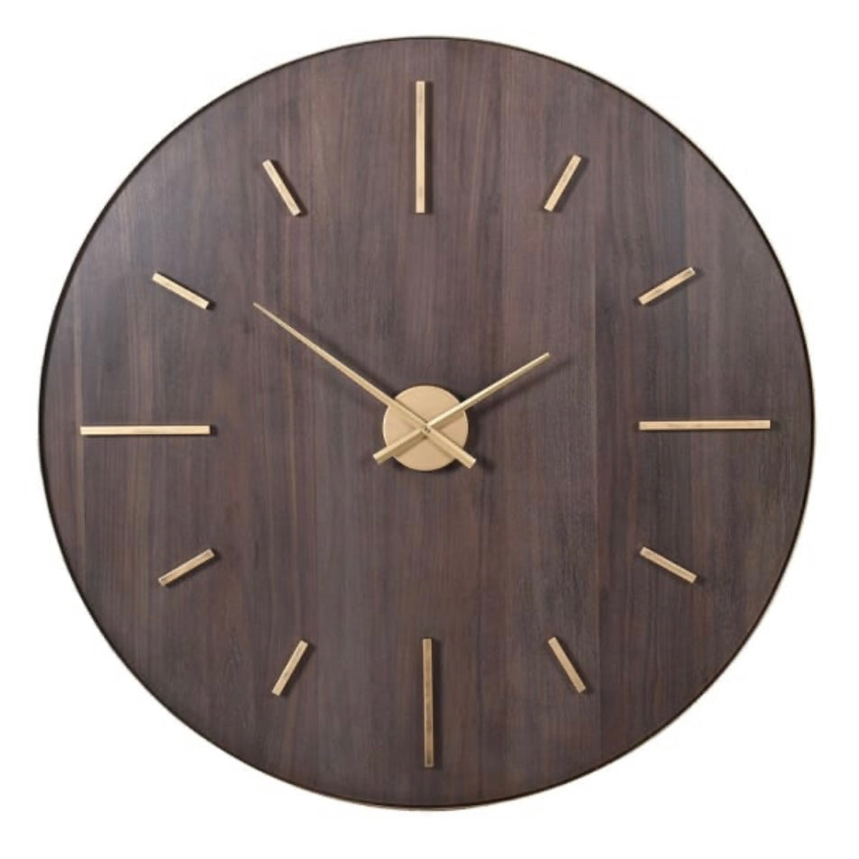 Carob & Gold Wall Clock