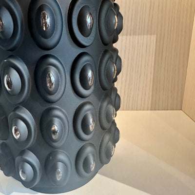 Black Bobble Glass Vase