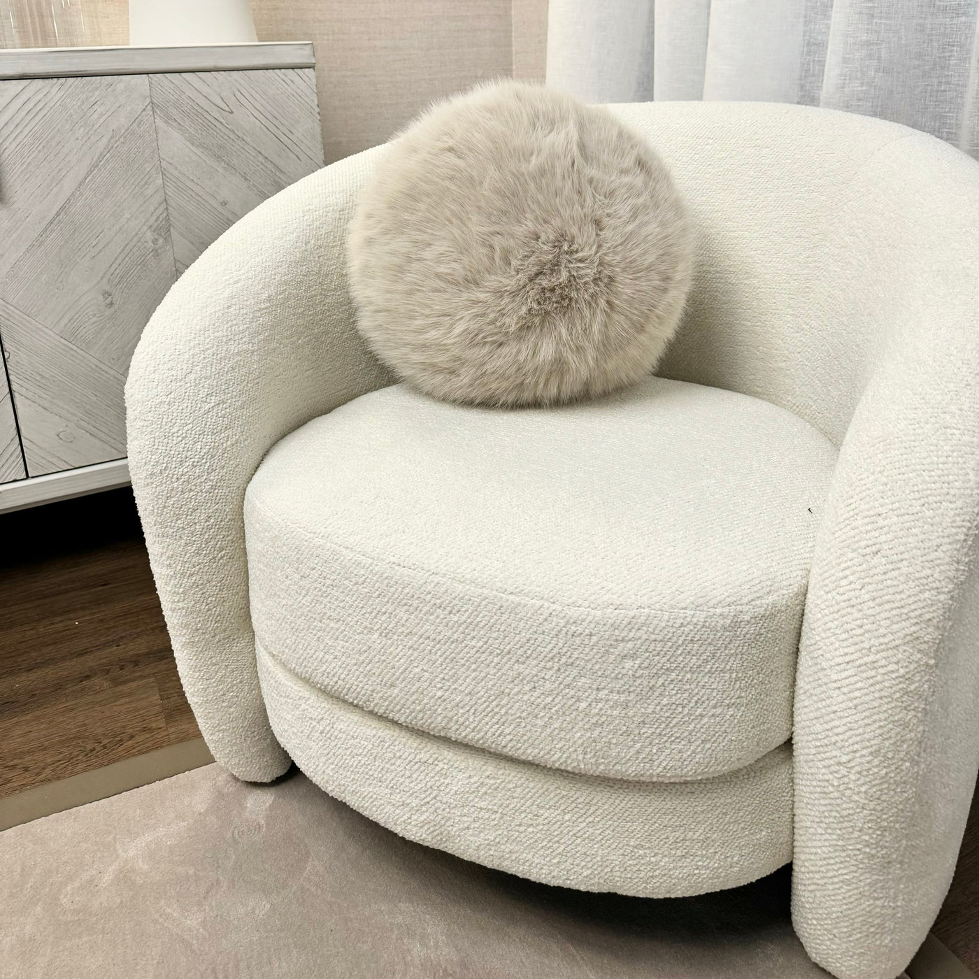 Boucle Occasional Tub Chair