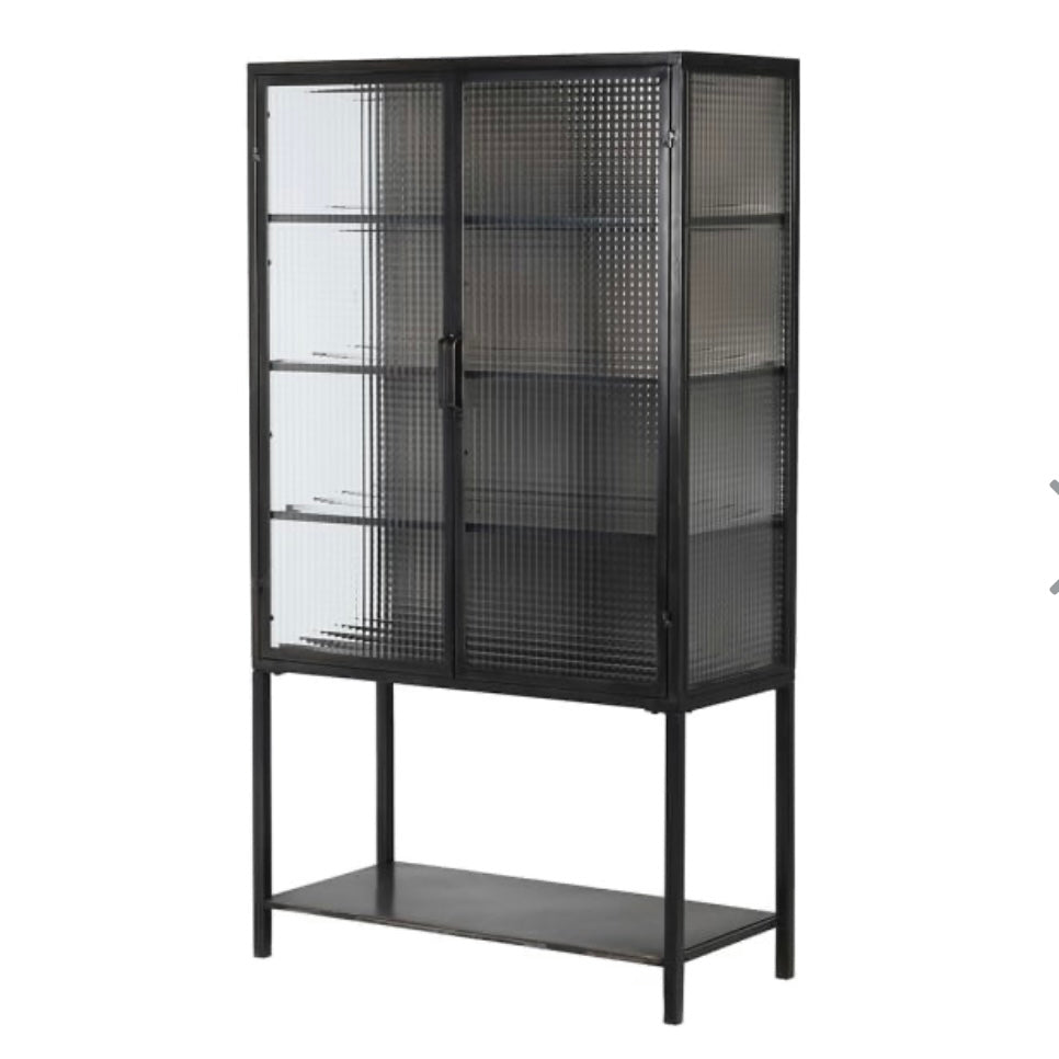 Ribbed Black Cabinet