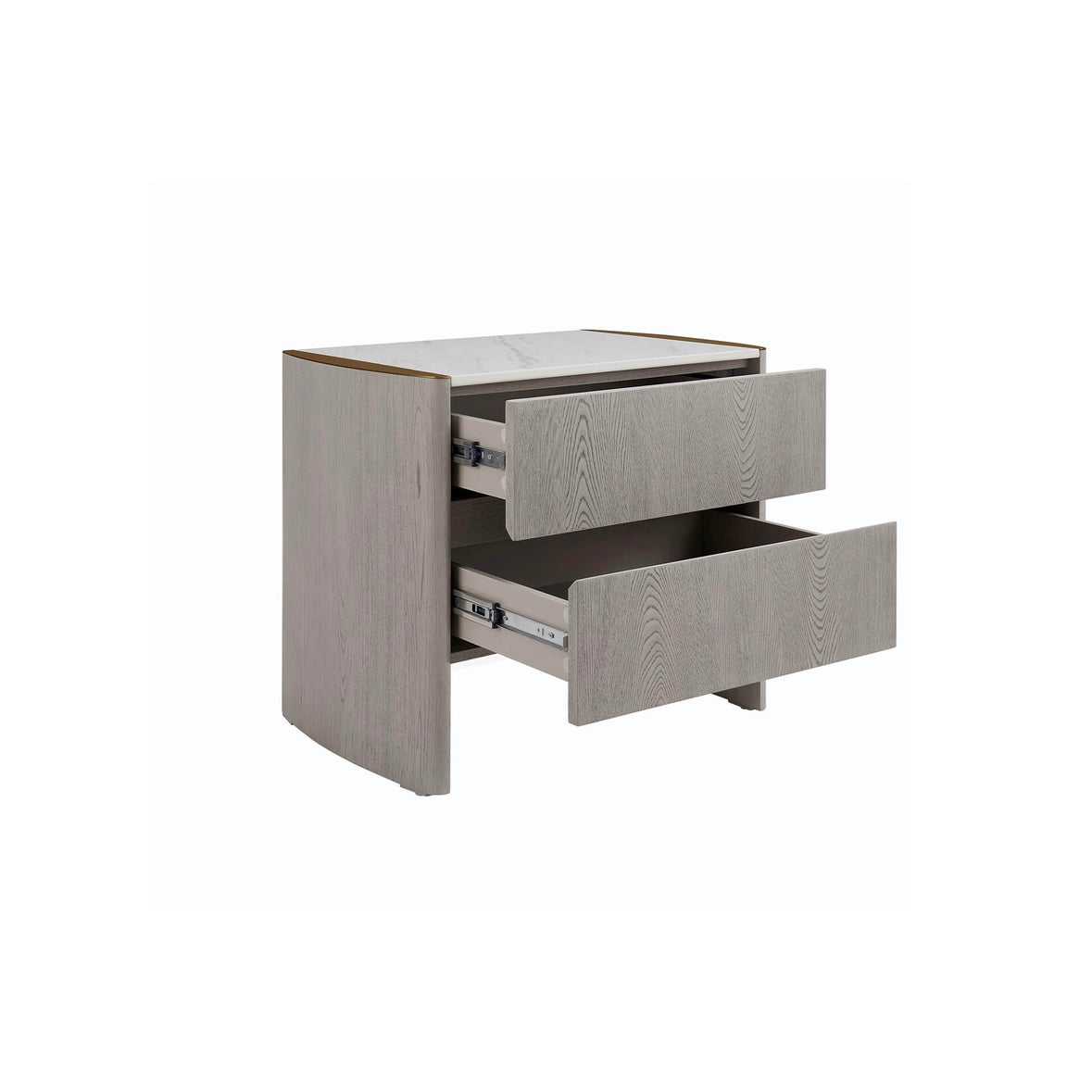 Mondello 2 Drawer Bedside Table Washed Oak