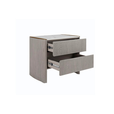 Mondello 2 Drawer Bedside Table Washed Oak