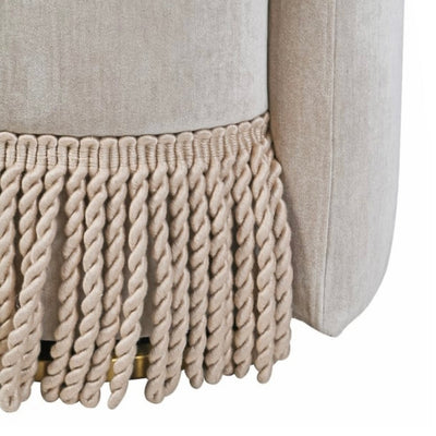 Mauve Tassel Swivel Chair