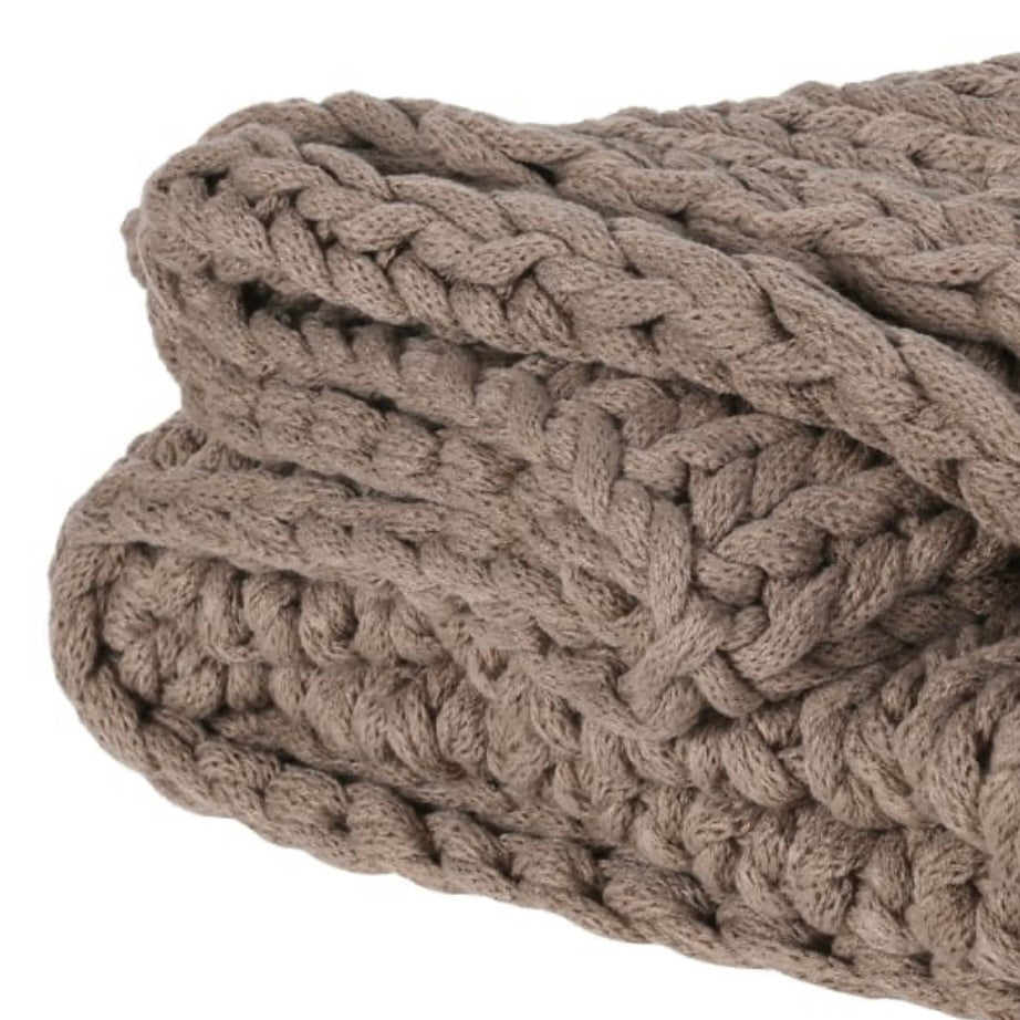 Chunky Knit Throw- Coffee