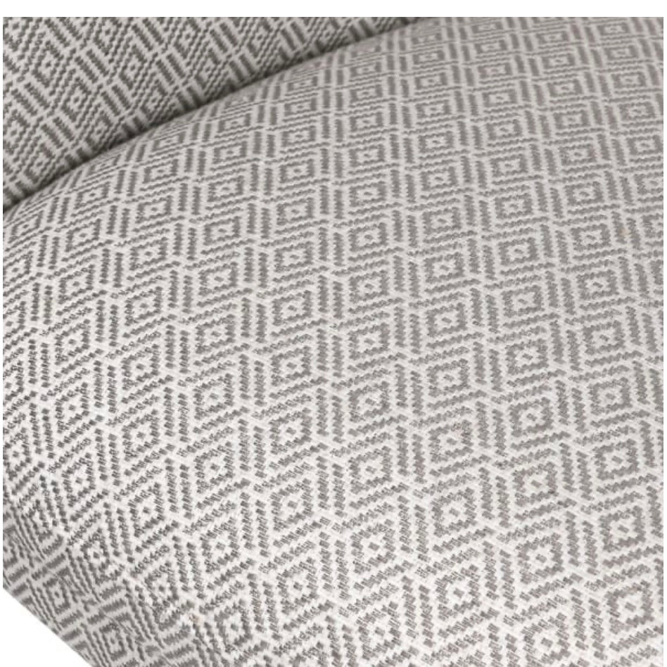 Grey Patterned Curve Chair