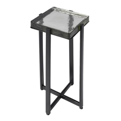Ice Block Glass Side Table