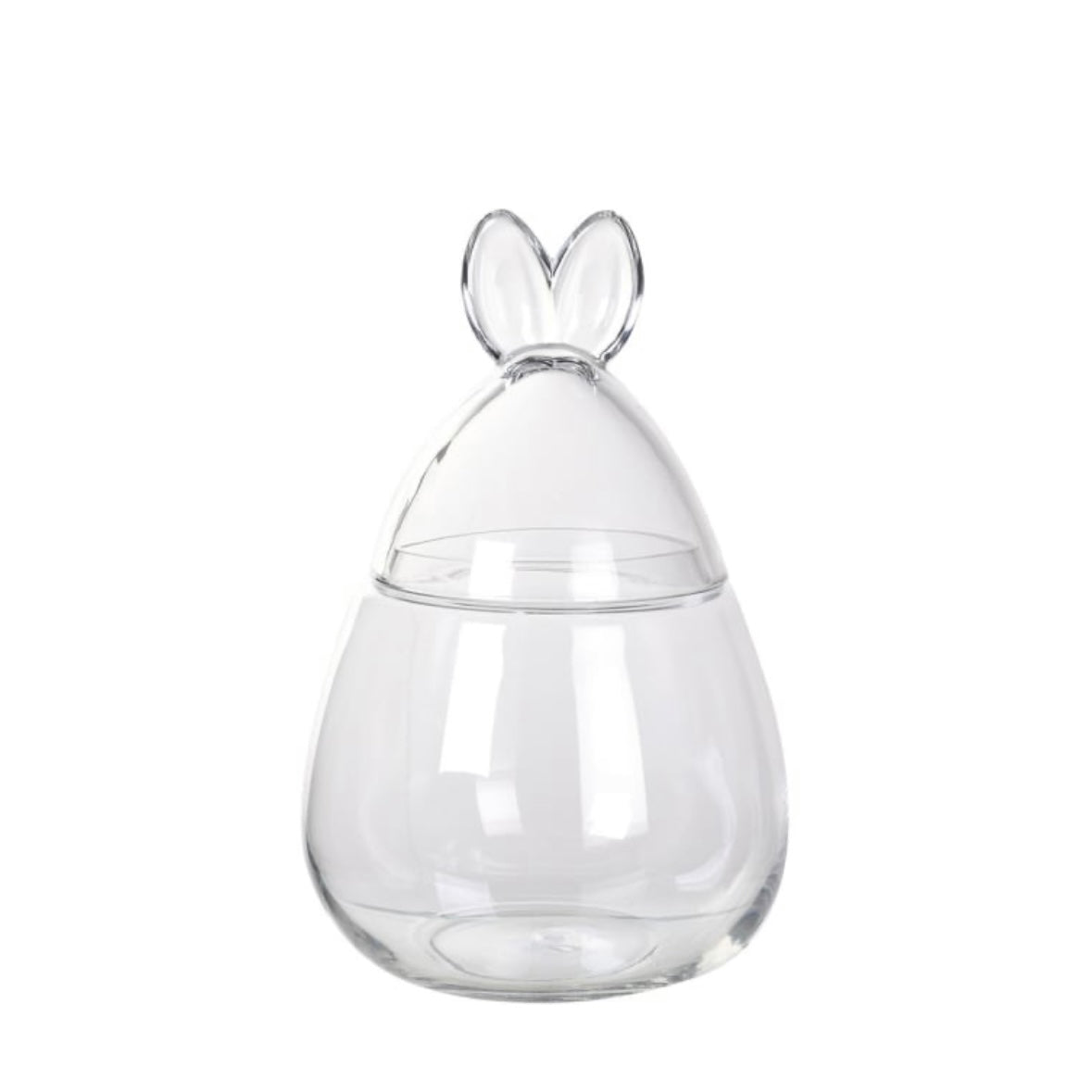 Bunny Ears Glass Jar