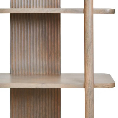 Tides & Co. Design Studio Torello 5 Tier Grey Mango Wood Shelf Unit