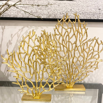 Coral Effect Gold Tree Sculpture