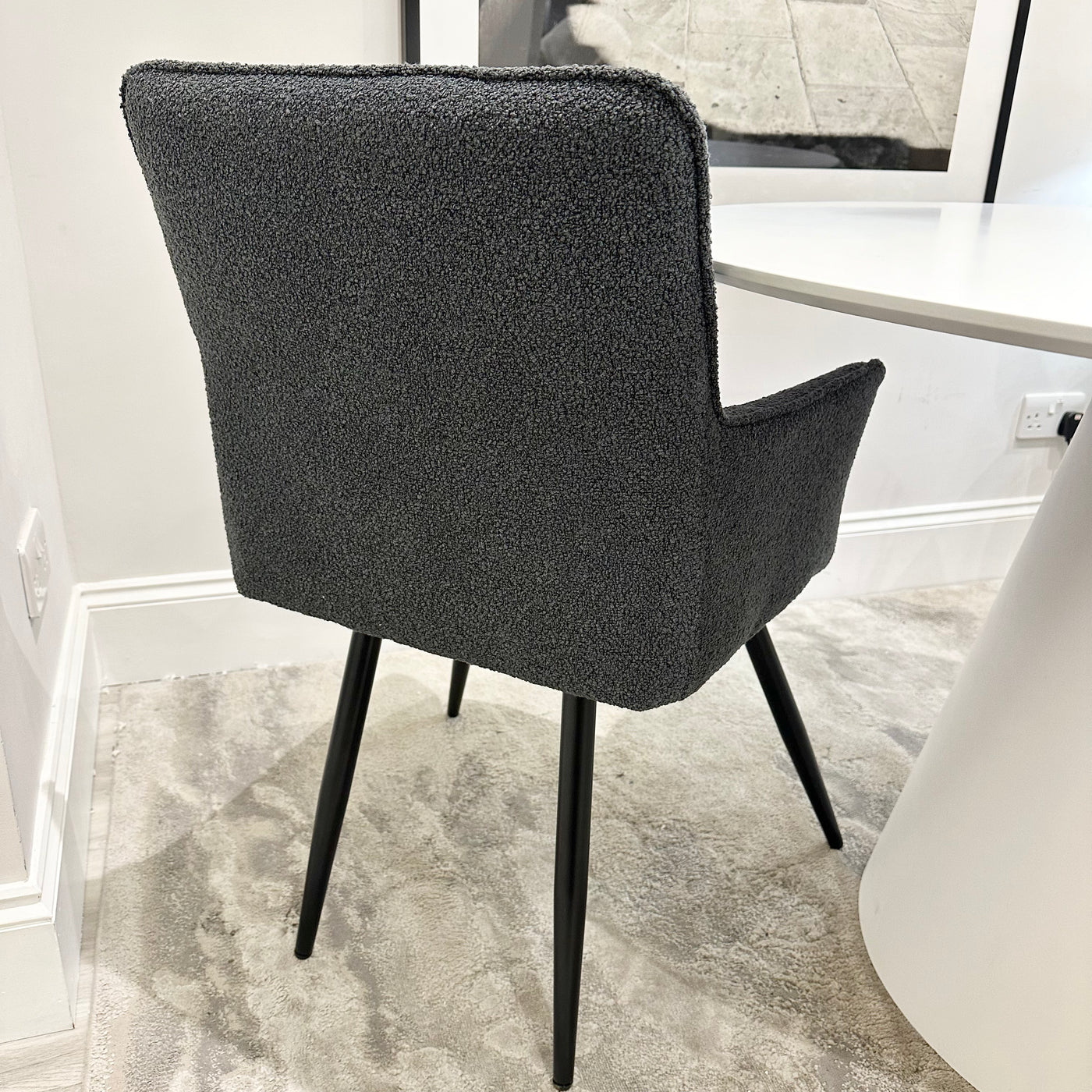 Rafa Grey Boucle Dining Chair