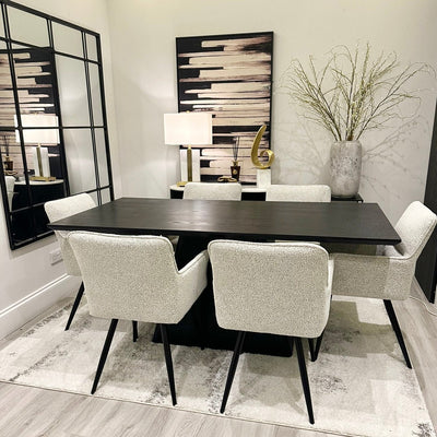 Remi Dining Table With 6 Rafa Chairs
