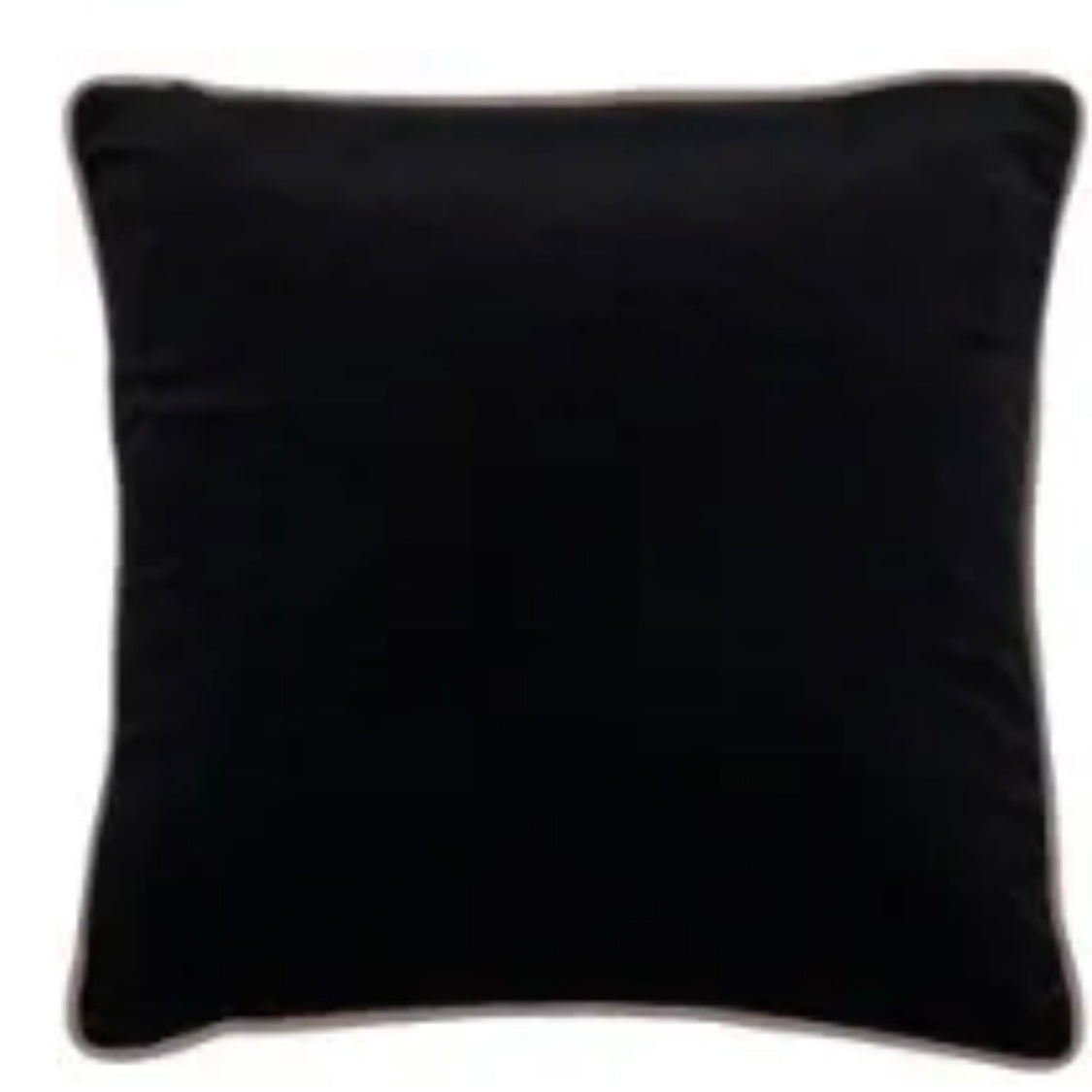 Double Sided Velvet Blk/Crm Cushion