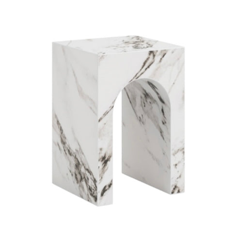 Tides Home Arch Calacatta Side Table