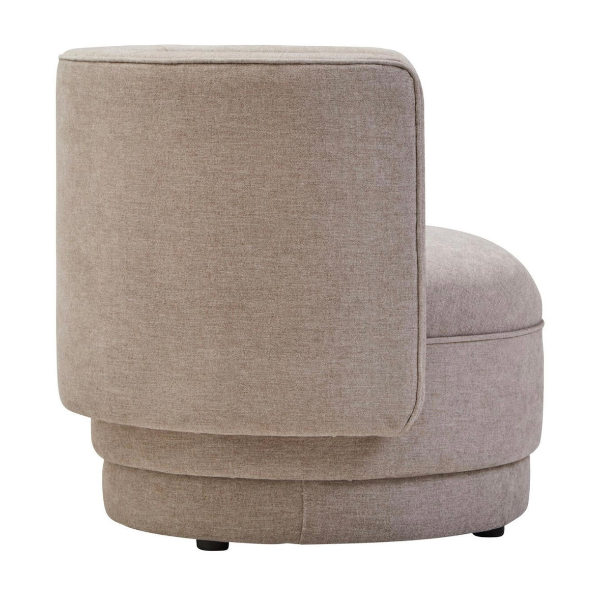 Drake Taupe Chenille Curved Chair