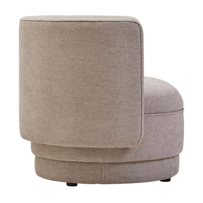 Drake Taupe Chenille Curved Chair