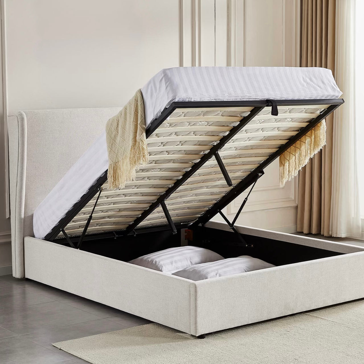 Margot Kingsize Ottoman Bed Cashmere