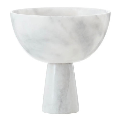 White Marble Pedestal Bowl