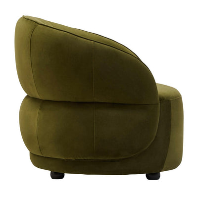 Darla Forest Green Curved Velvet Chair