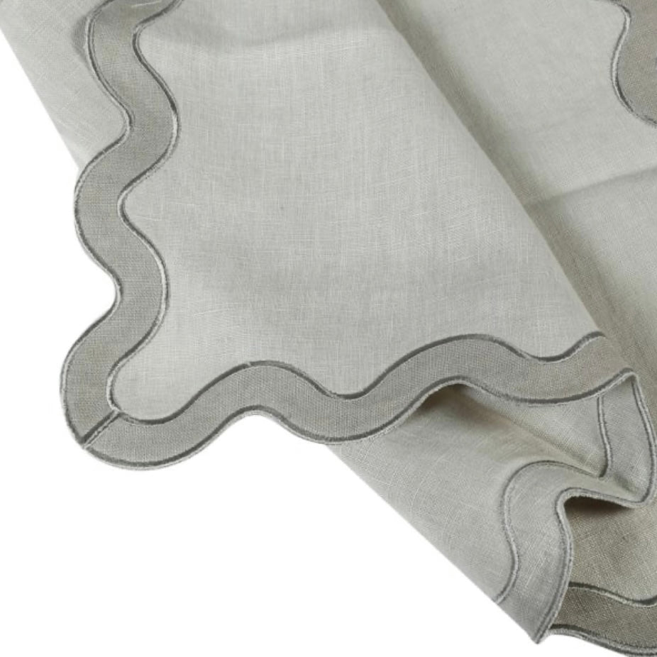 Set of 4 Sage Scallop Placemats