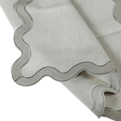 Set of 4 Sage Scallop Placemats