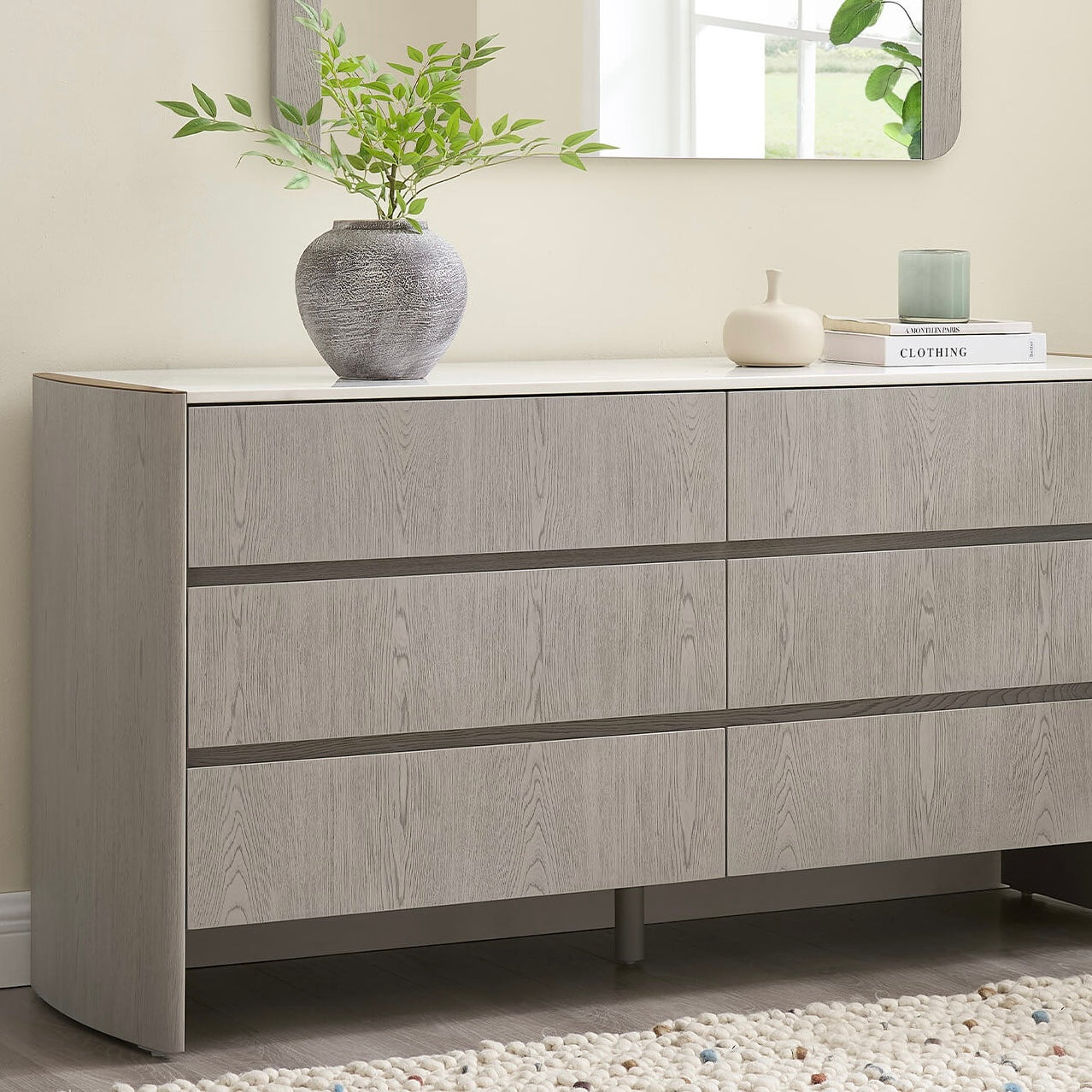 Mondello 6 Drawer Dressing Chest Washed Oak