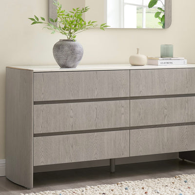 Mondello 6 Drawer Dressing Chest Washed Oak