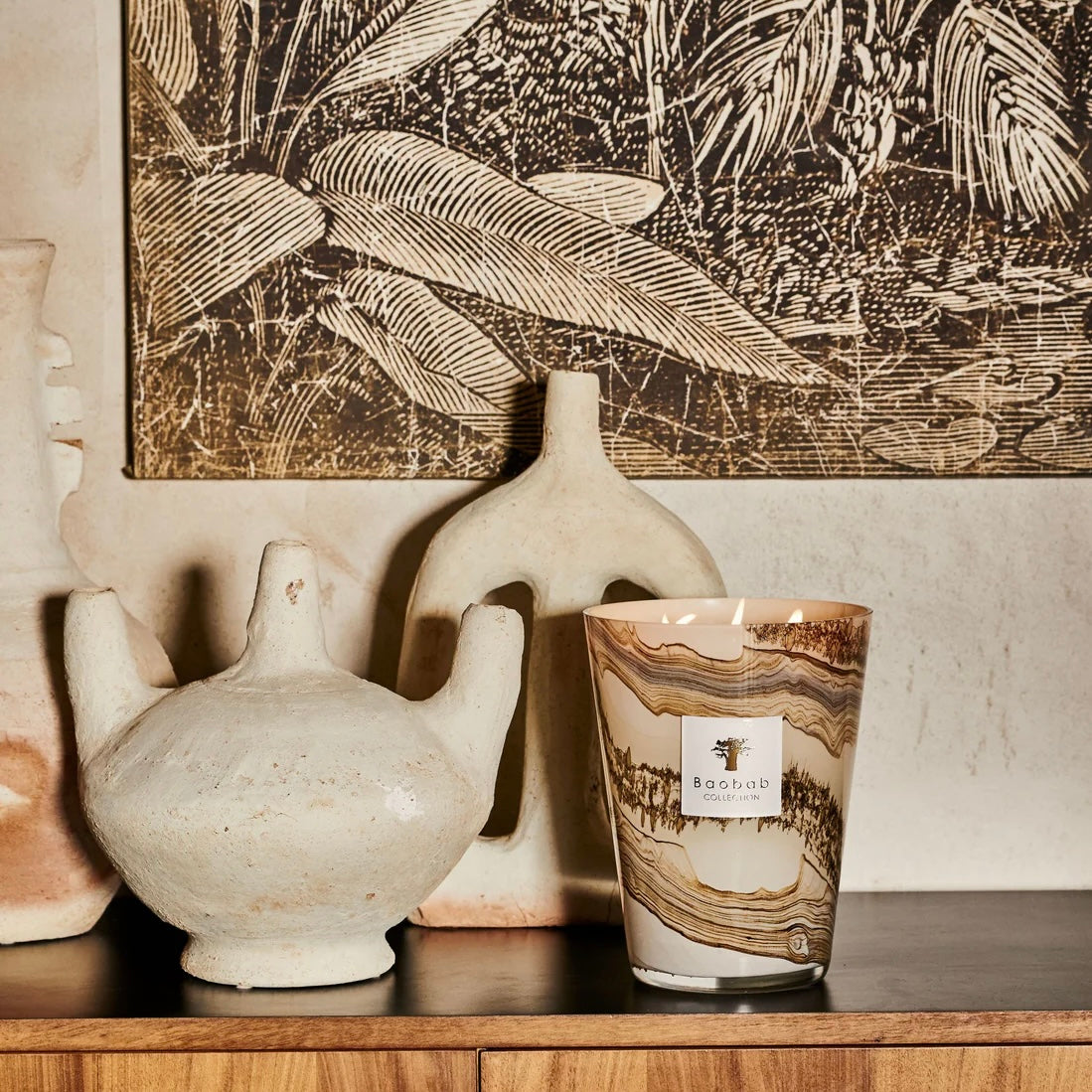 BAOBAB SCENTED CANDLE SAND SILOLI 16cm