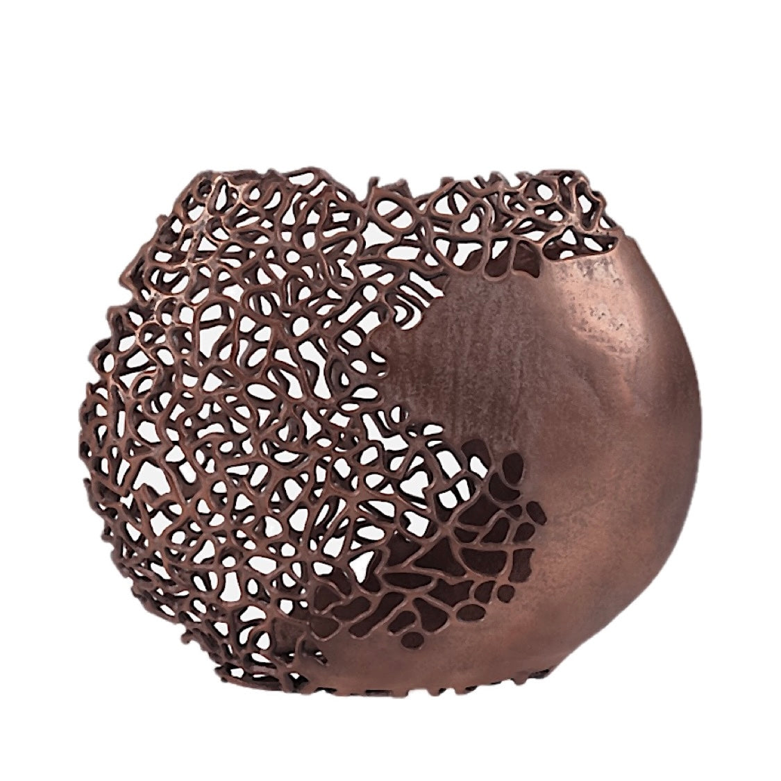 Apo Coral Raw Bronze Ellipse Vase