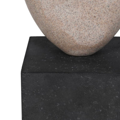 Abstract Loop Sculpture on Black Base
