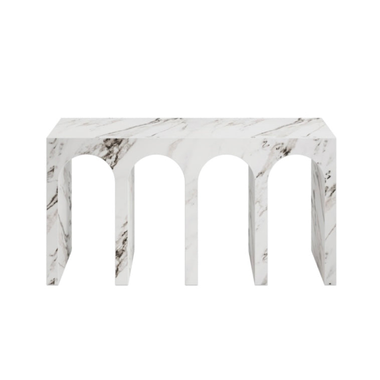 Tides Home Arch Calacatta Console Table