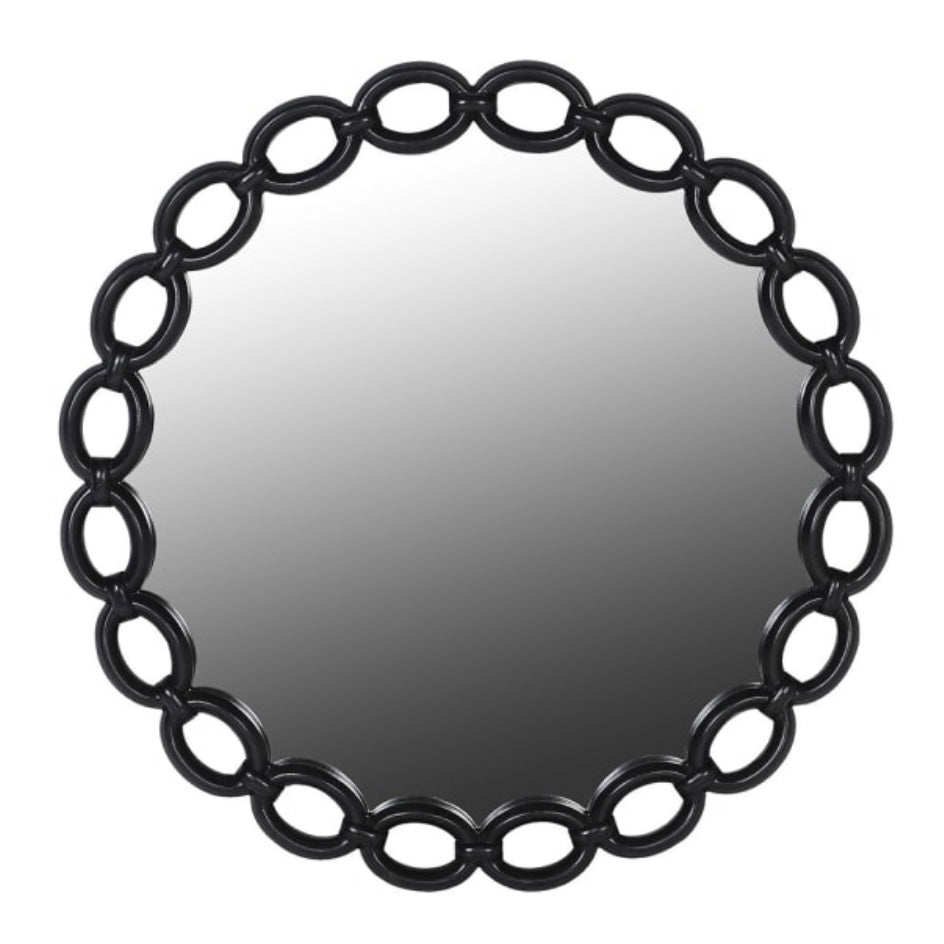 Link Circle Wall Mirror Black