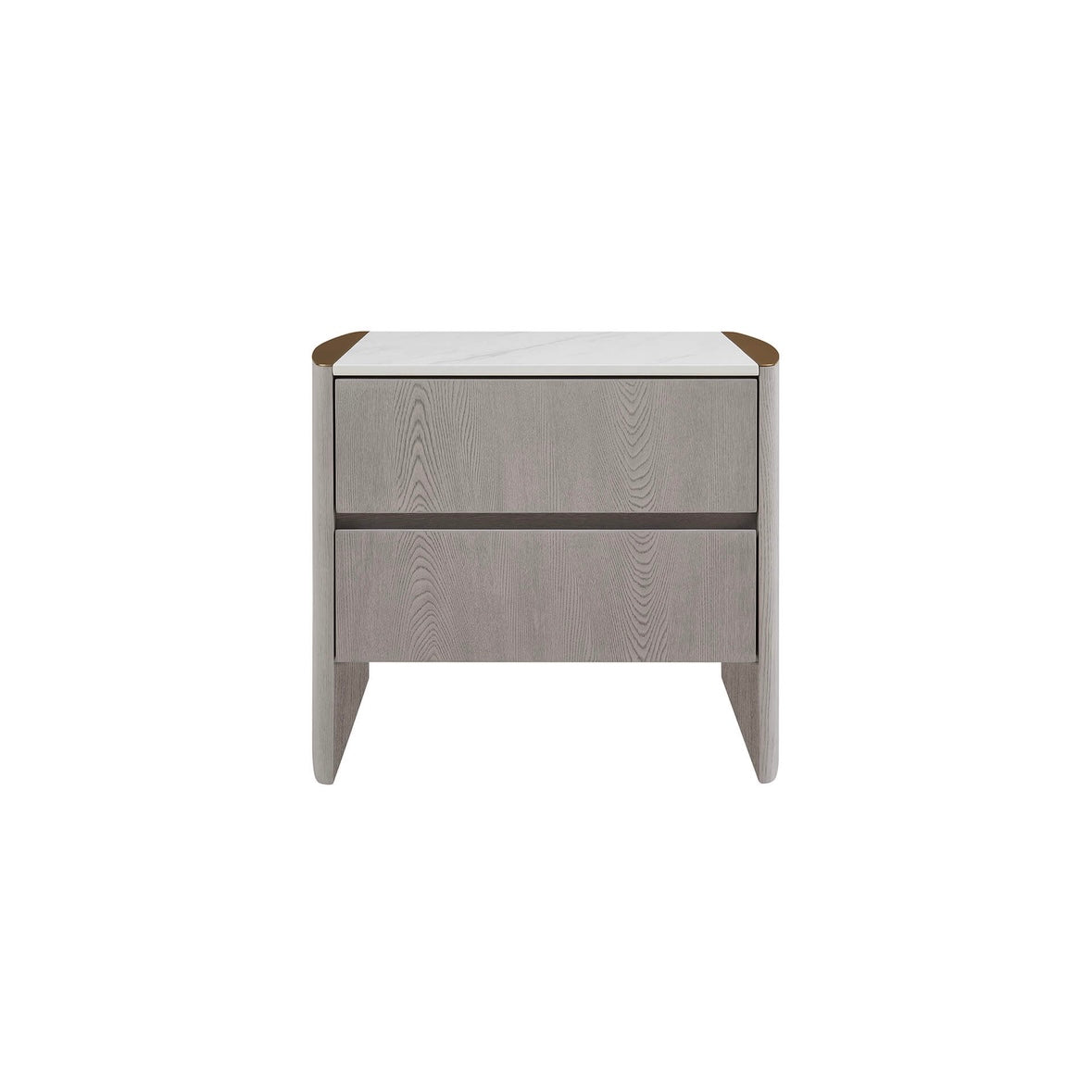 Mondello 2 Drawer Bedside Table Washed Oak