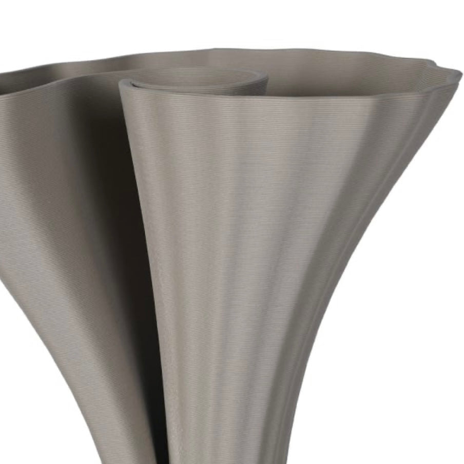 Fluted Pewter 3D Printed Vase