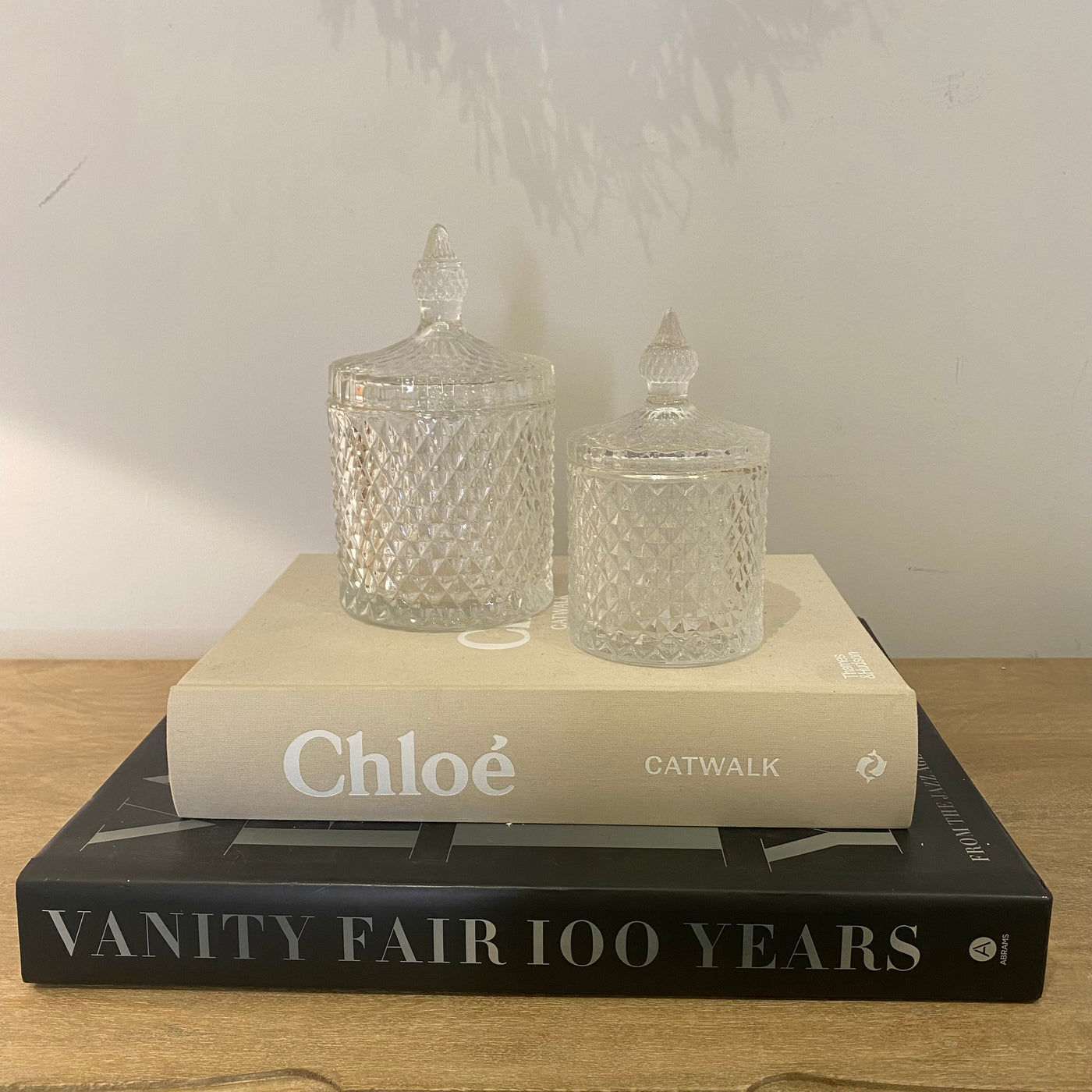 Cut Glass Jar With Lid