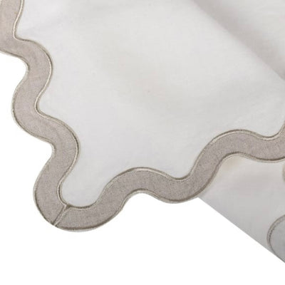 Set of 4 Ivory Scallop Placemats