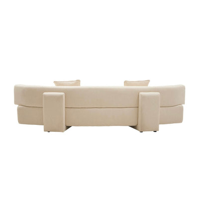 Ozzano Cream Linen 3 Seater Sofa