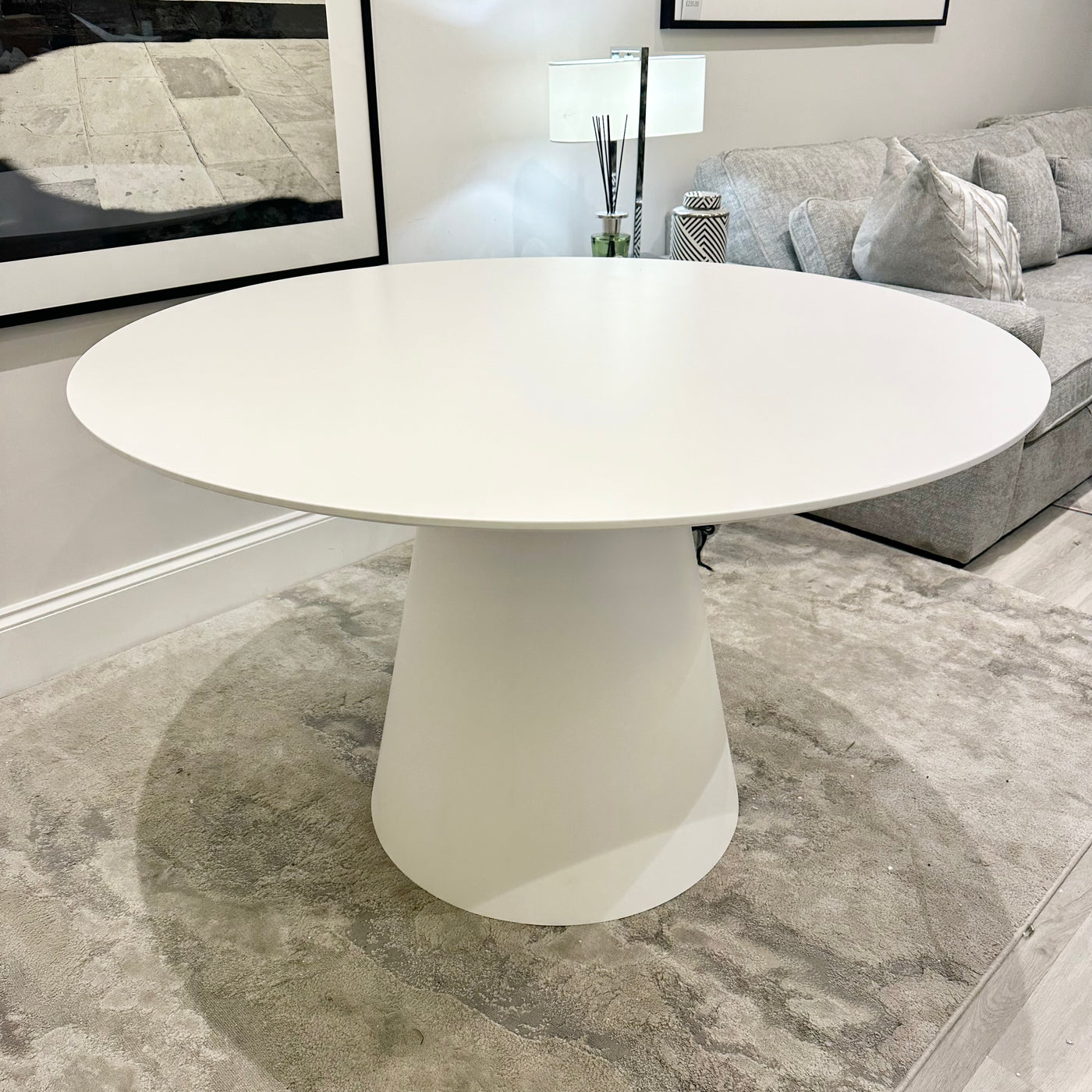 Barcelona White Round Dining Table