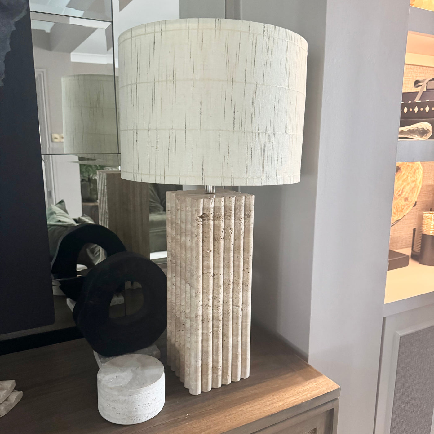 Travertine Table Lamp