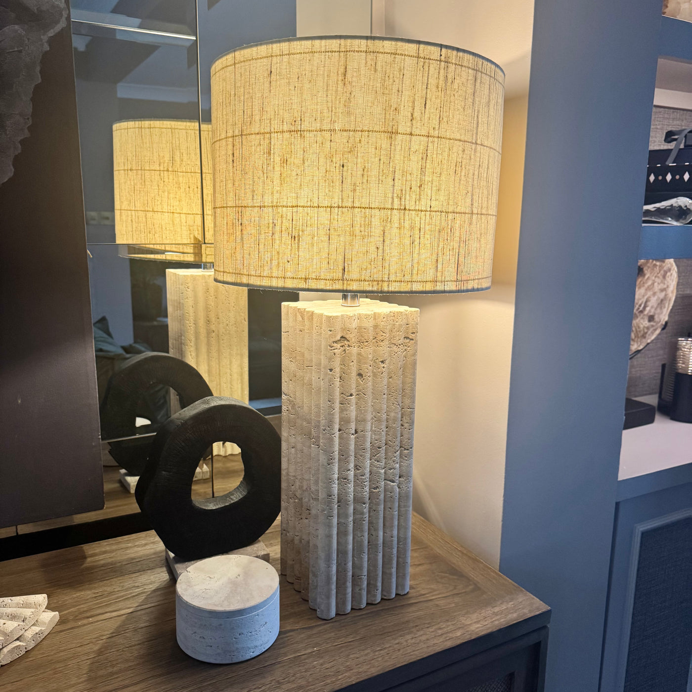 Travertine Table Lamp