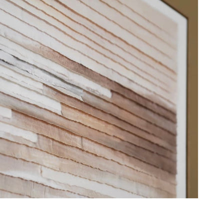 Layered Neutral Horizontal Abstract Wall Art