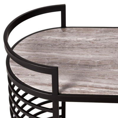 Faux Marble Iron Drinks Trolley