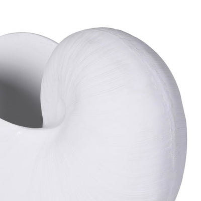 Nautilus Shell Vase – White