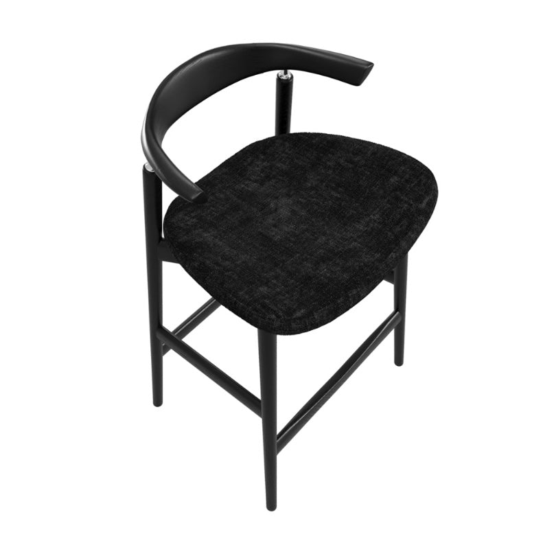 Seine Coal and Black Counter Stool